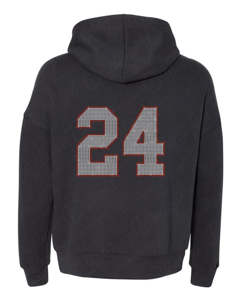 Large Collegiate Rhinestone Number - Rhinestone Number Transfer