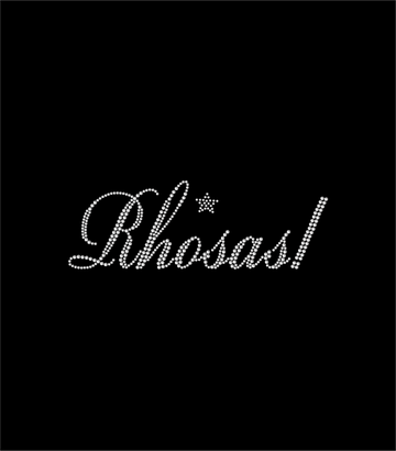 Rhosas! Rhinestone Iron-On Transfer | Phi Lambda Rho Sorority Bling | Latina Sorority Shirt Design | Custom Greek Life Heat Transfer